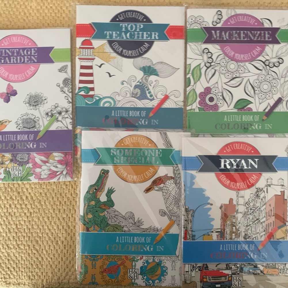 Set of 5 Coloring Books
